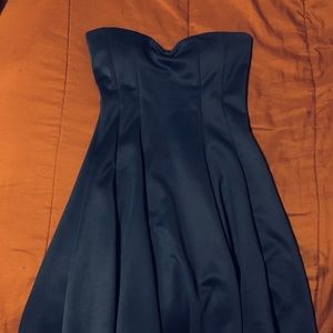Strapless Royal Blue Mini Dress